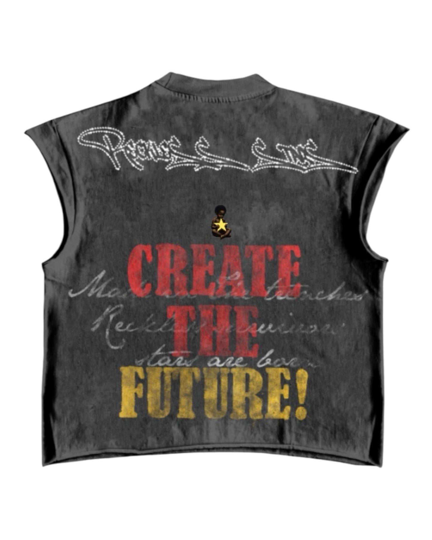 Create the future sleeveless tee