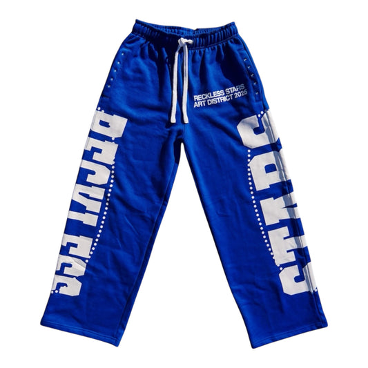 Blue art district baggy sweatpants