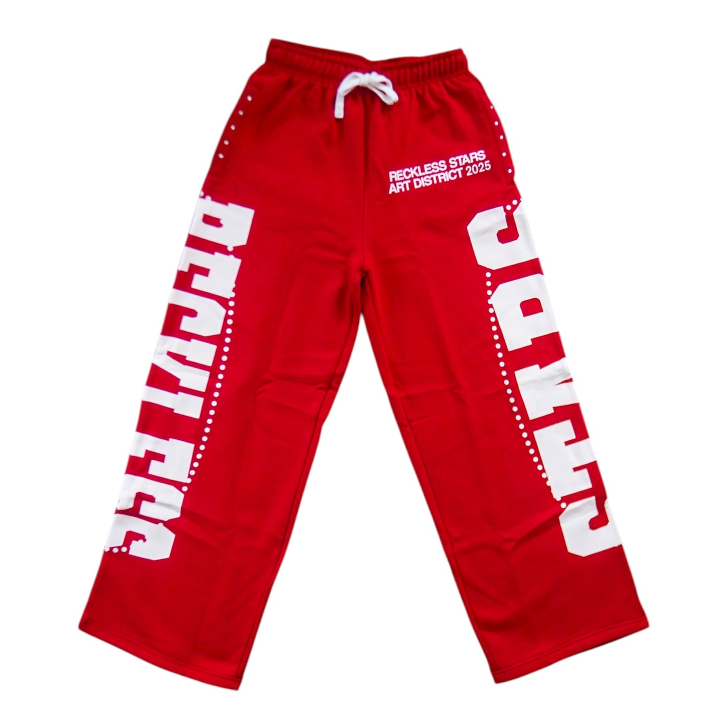 Red art district baggy sweatpants
