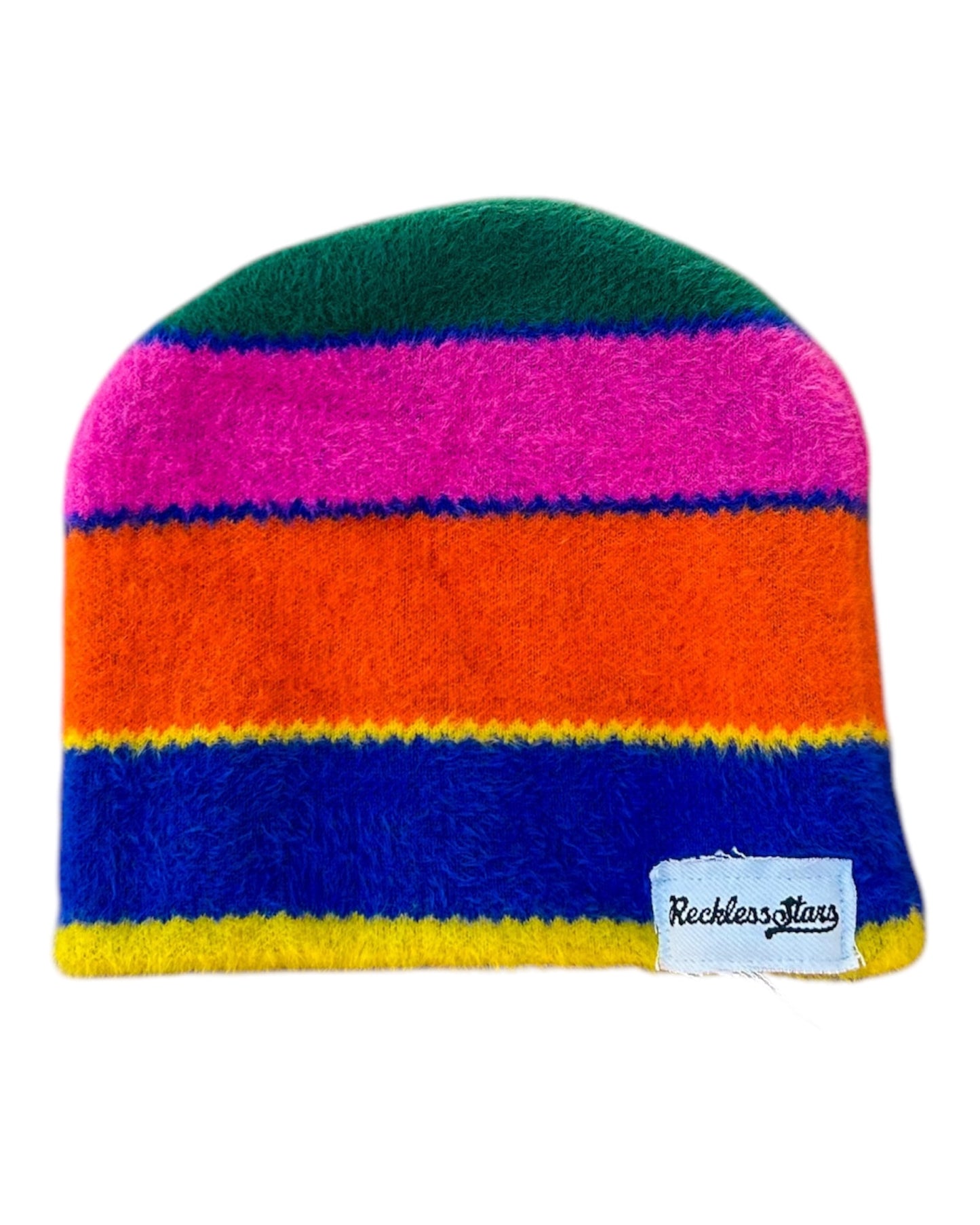 Mohair rainbow beanie